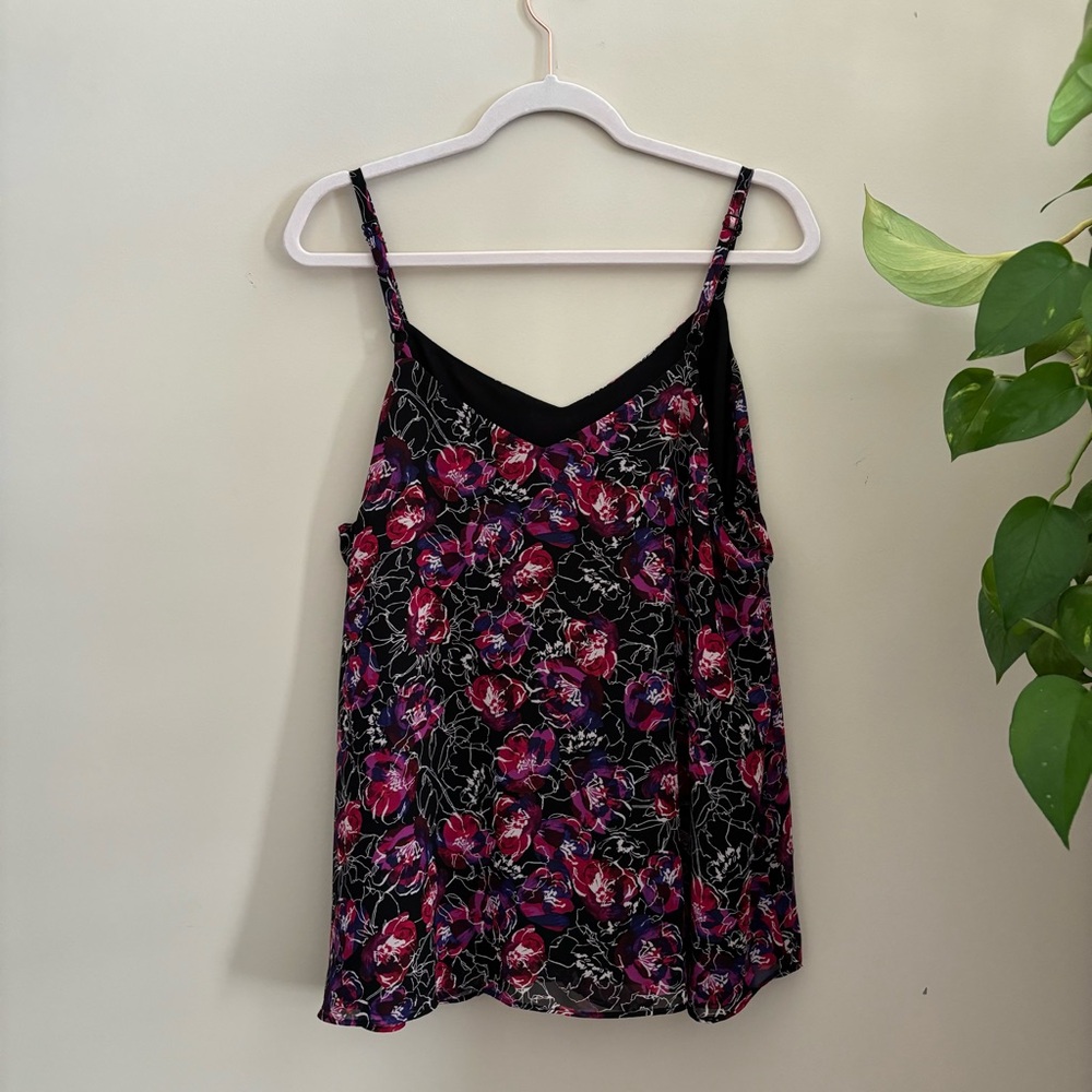 Torrid Floral Sophie Chiffon Swing Cami Size 1